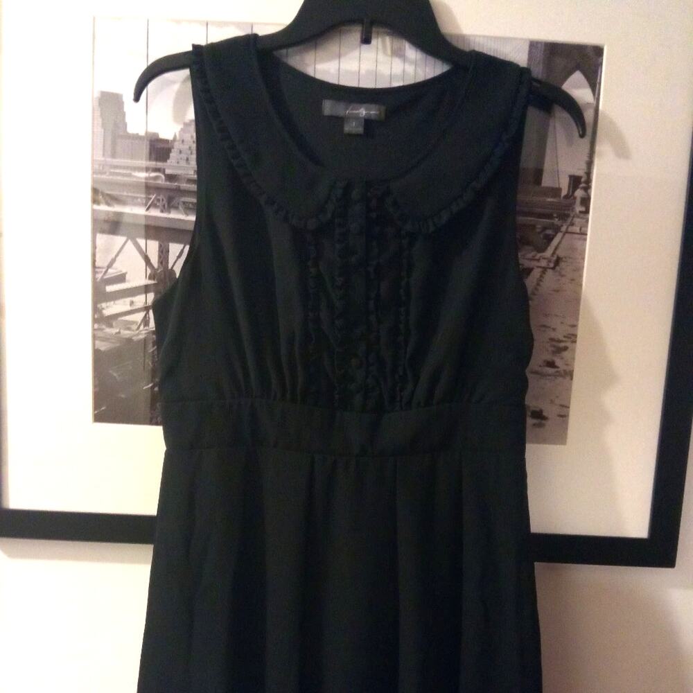 Twenty One black Sleeveless DRESS Ruffled Bodice sz 1